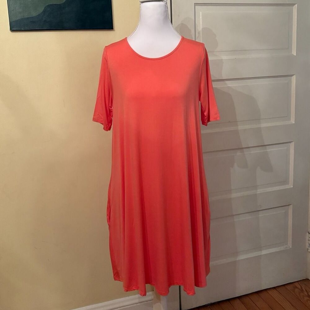 Agnes and Dora swing tunic size S coral salmon bubblegum pink pockets